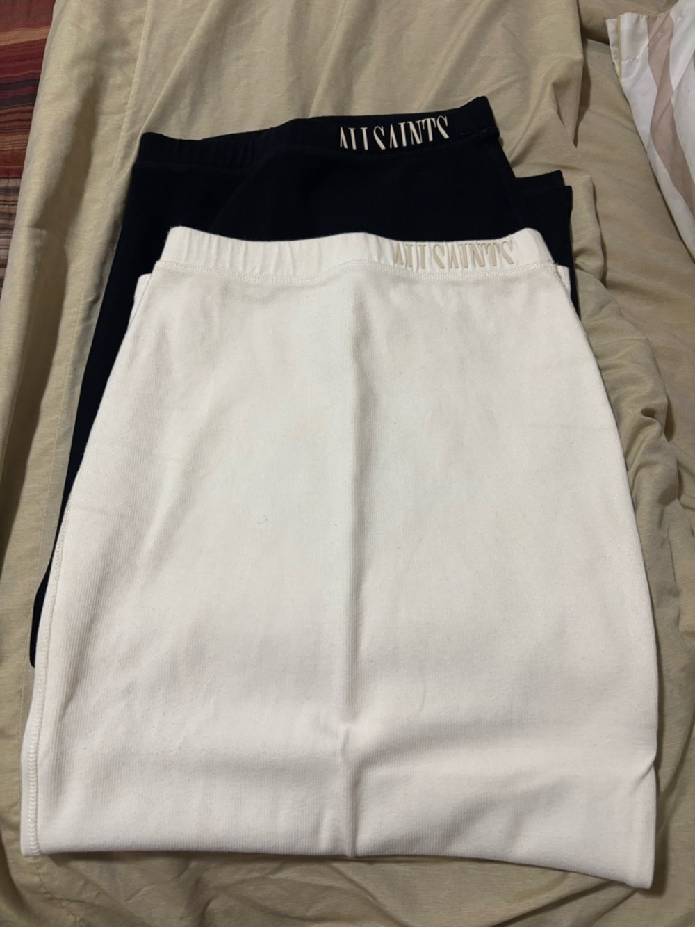 All Saints Women's Jaime White & Black Knit Pencil Skirts